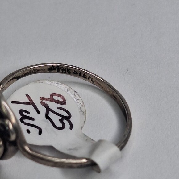 Vintage Sterling Silver Native Blue Turquoise Ring Size 7 Makers Stamped 1.6g - Picture 4 of 10